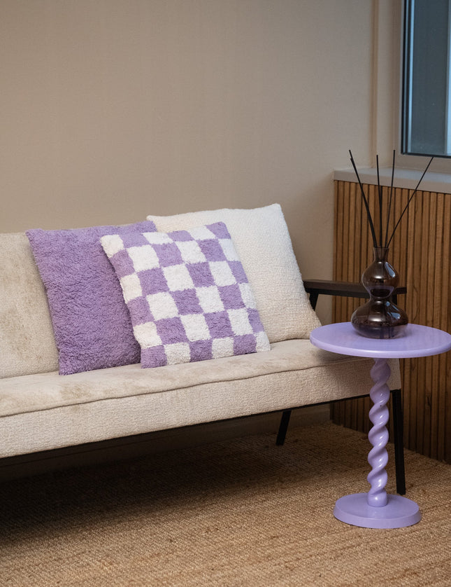 Cushion Check Lilac - Things I Like Things I Love