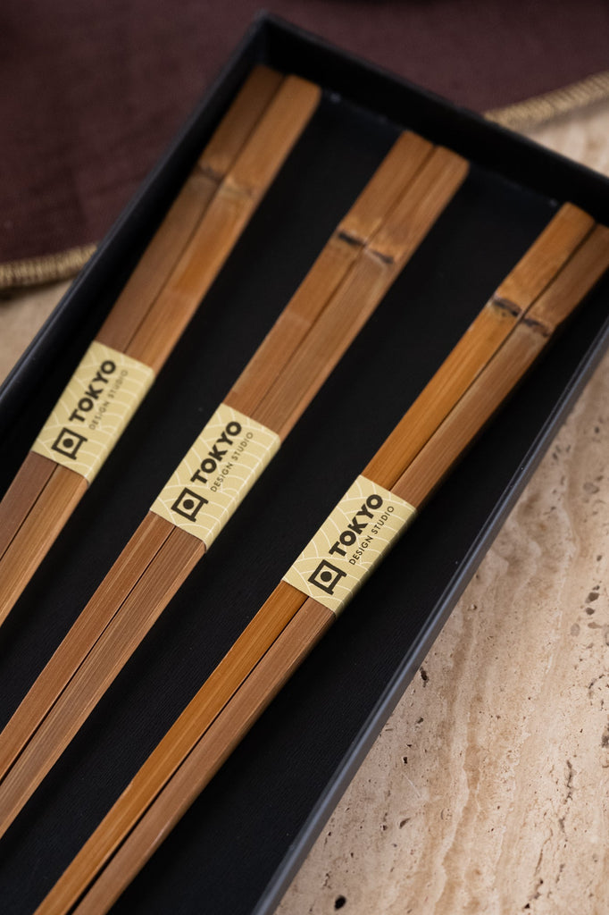 Giftset- Chopstick Bamboo Brown - Things I Like Things I Love