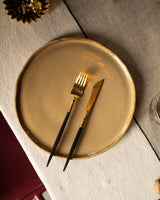 Handmade Dinner plate serpa mustard
