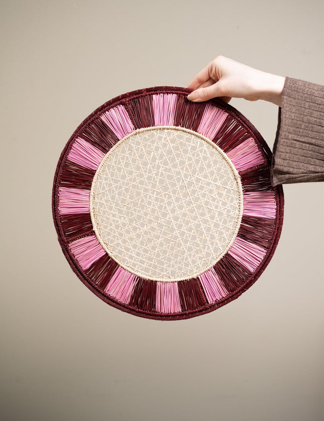 Handmade Wall Deco Placemat Burgundy/Pink - Things I Like Things I Love