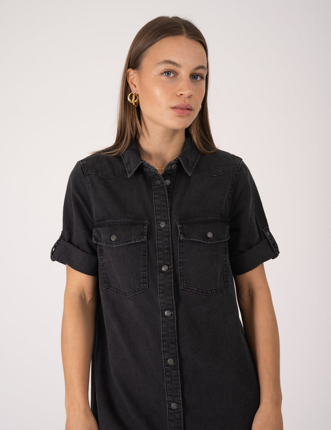 New Signe Denim Dress Black - Things I Like Things I Love