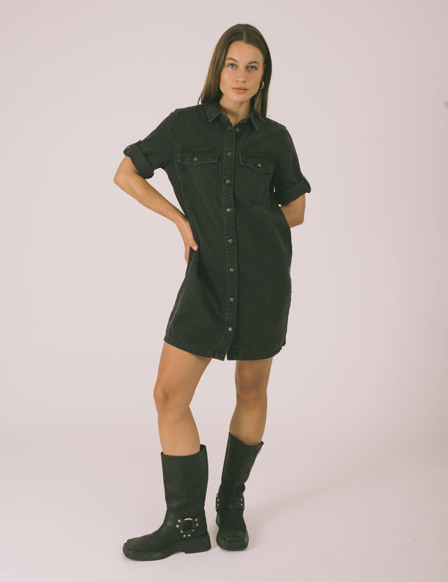 New Signe Denim Dress Black - Things I Like Things I Love