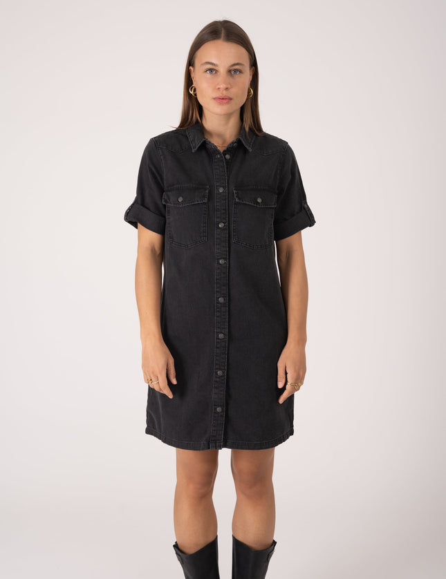 New Signe Denim Dress Black - Things I Like Things I Love