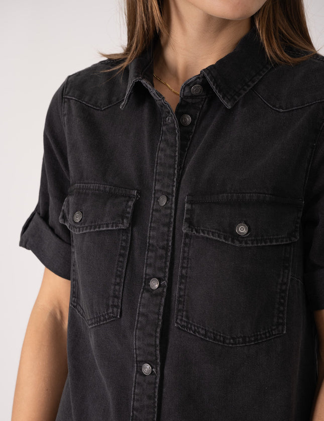 New Signe Denim Dress Black - Things I Like Things I Love