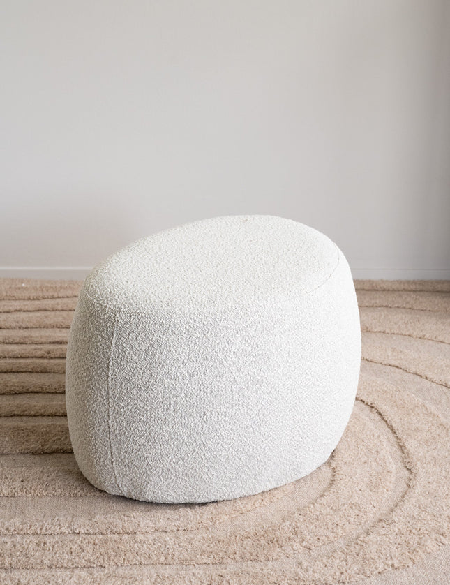 Pouf Bily Boucle Beige S/L - Things I Like Things I Love