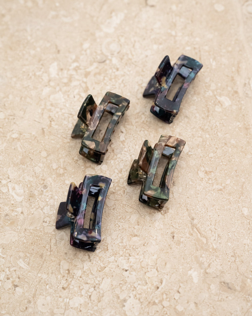 SET OF 2 - Claw Clip Mini Rectangle Army - Things I Like Things I Love