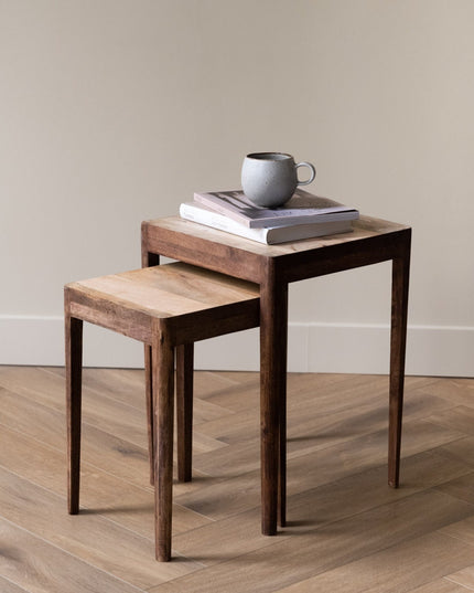 Side Table Stan Wood Brown - Set of 2 - Things I Like Things I Love