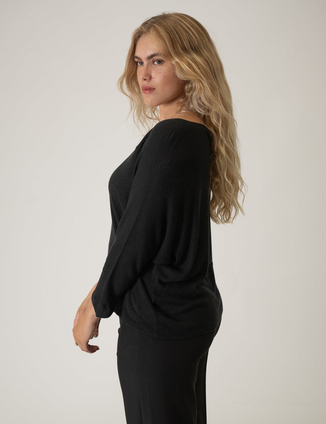 TILTIL Amber Knitted Top Black One Size - Things I Like Things I Love