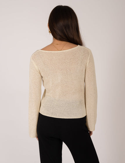 TILTIL Arro V-neck Knit Ivory One Size - Things I Like Things I Love