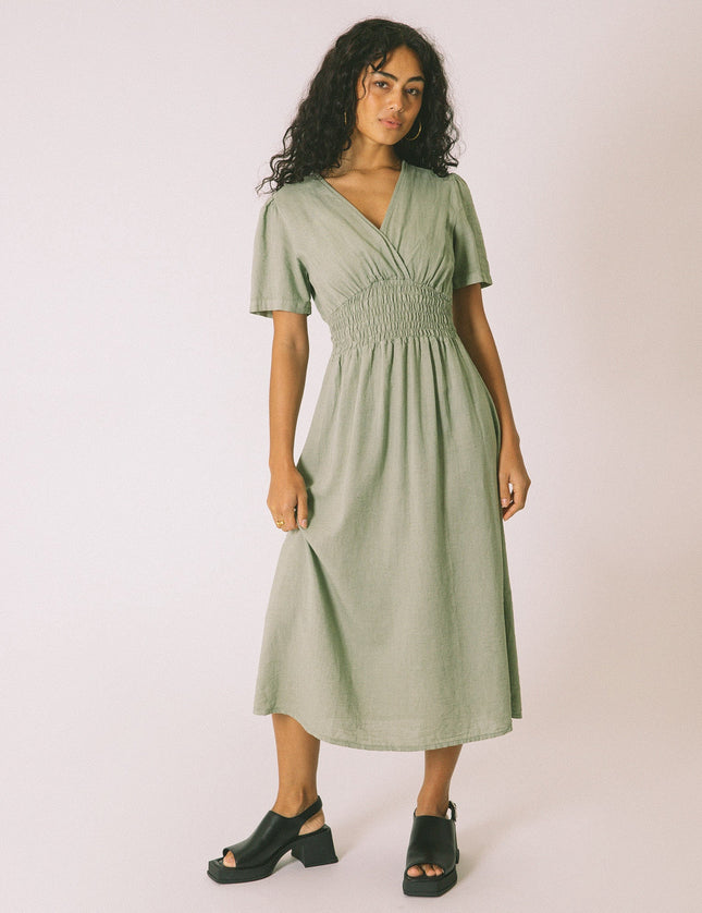 TILTIL Fenna Dress Linen Salvia - Things I Like Things I Love