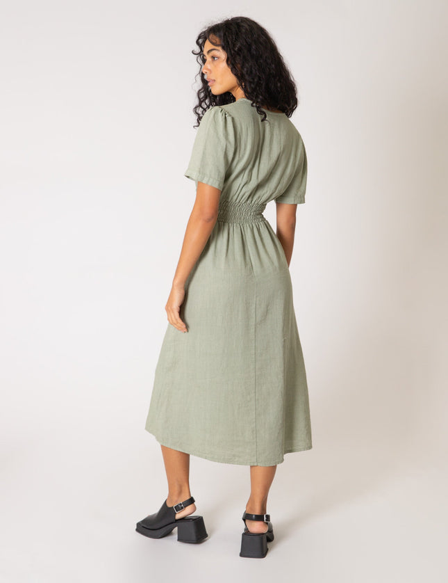 TILTIL Fenna Dress Linen Salvia - Things I Like Things I Love