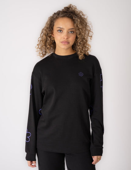 TILTIL Flo Flower Longsleeve Black Purple - Things I Like Things I Love