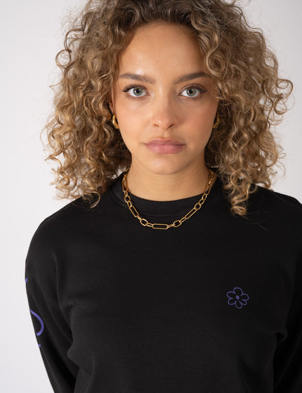 TILTIL Flo Flower Longsleeve Black Purple - Things I Like Things I Love