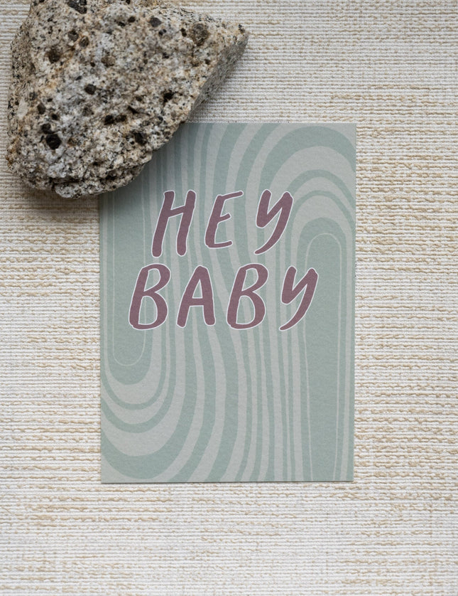 TILTIL Hey Baby Postcard + Envelope - Things I Like Things I Love
