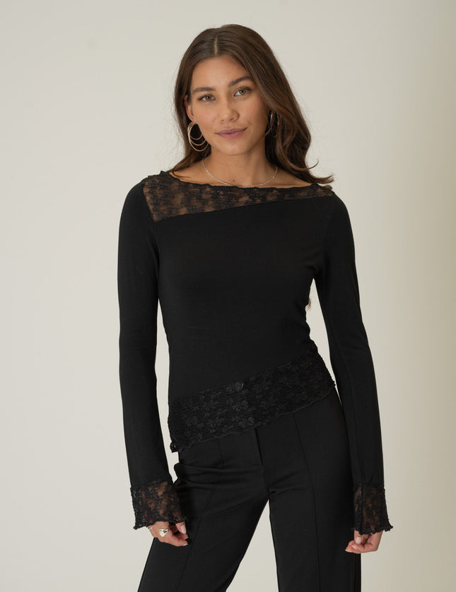 TILTIL Lynn Longsleeve Black Lace - Things I Like Things I Love