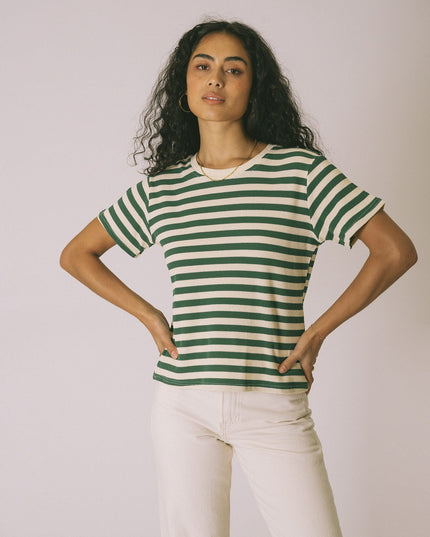 TILTIL Many Stripe Knit Green Beige One Size - Things I Like Things I Love