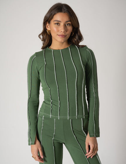 TILTIL Novi Longsleeve Seam Green White - Things I Like Things I Love