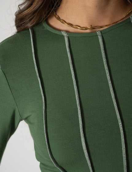 TILTIL Novi Longsleeve Seam Green White - Things I Like Things I Love