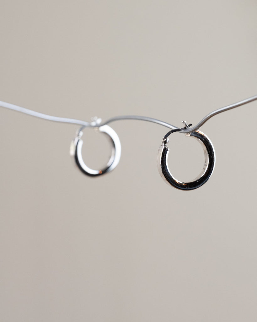TILTIL Square Chunky Hoop Silver 25MM - Things I Like Things I Love