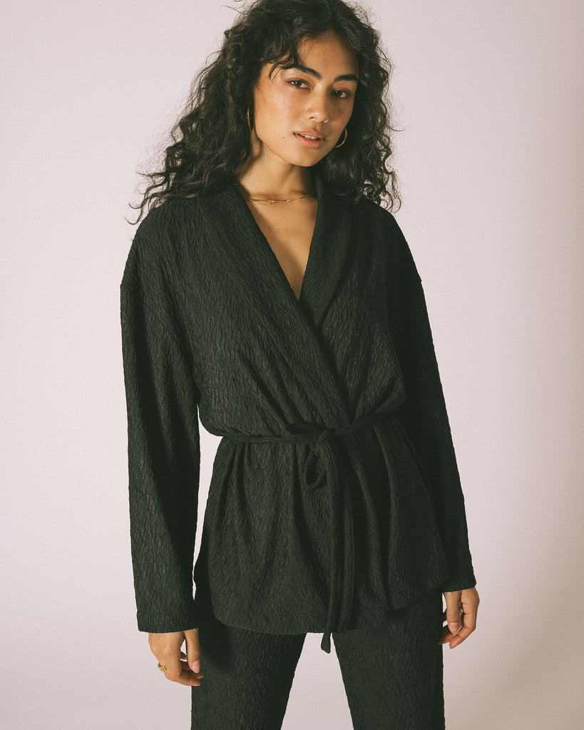 TILTIL Torry Kimono Black Structure One Size - Things I Like Things I Love