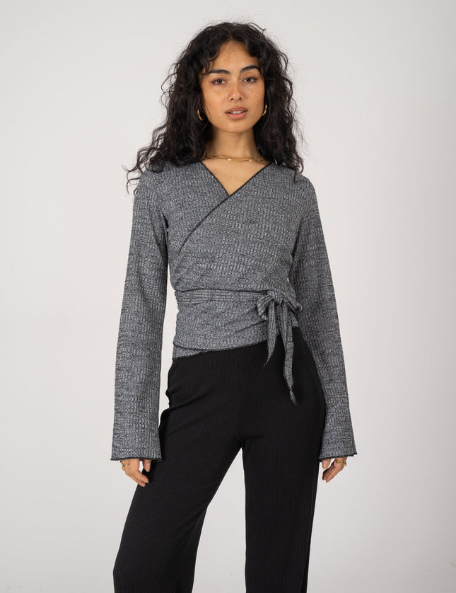 TILTIL Willy Wrap Flare Grey Melange - Things I Like Things I Love