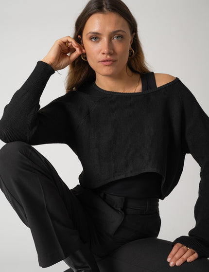 TILTIL Zoey Cropped Knit Black One Size - Things I Like Things I Love