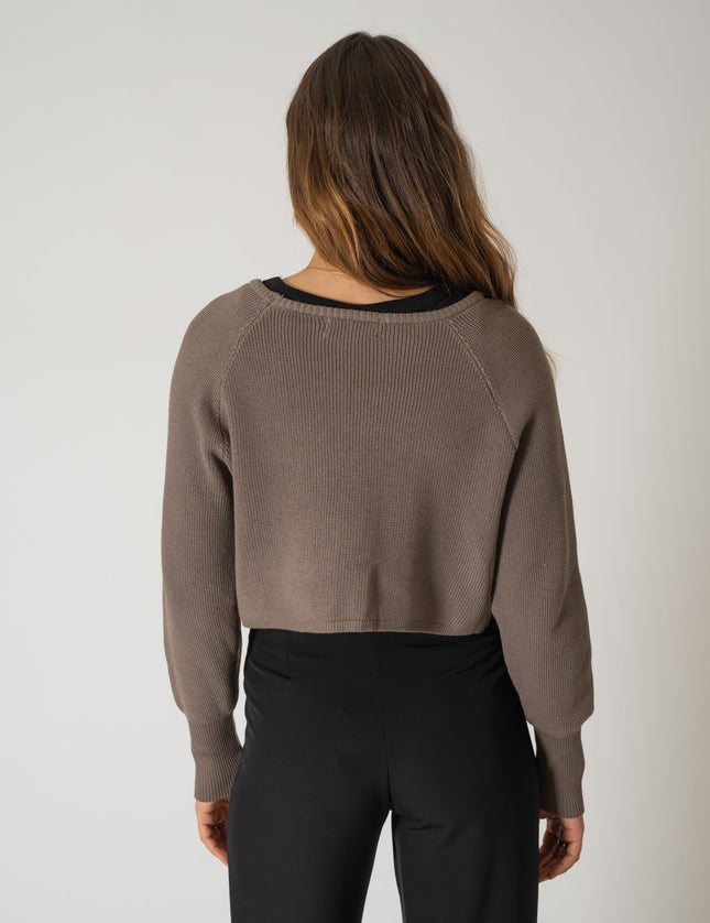 TILTIL Zoey Cropped Knit Taupe One Size - Things I Like Things I Love