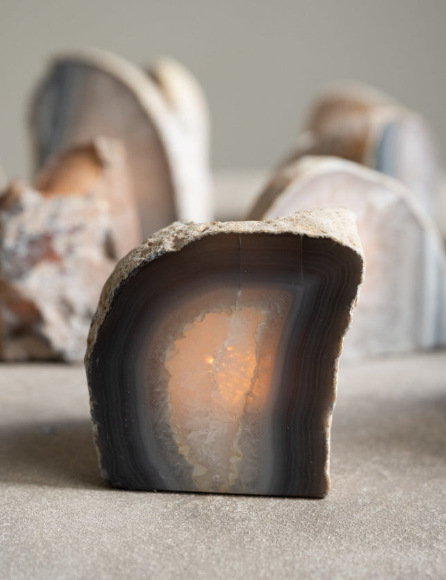 Unique Tealight Holder Agate Stone - Things I Like Things I Love