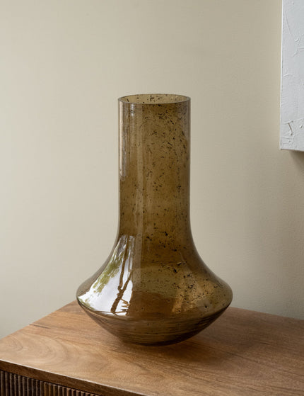 Vase Brown Pipe Glass - Things I Like Things I Love