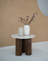 Vase Ceramic Beige/Brown Pattern