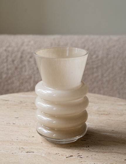 Vase Glass Beige - Things I Like Things I Love