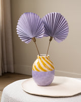 Vase Stripe Orange/Lilac