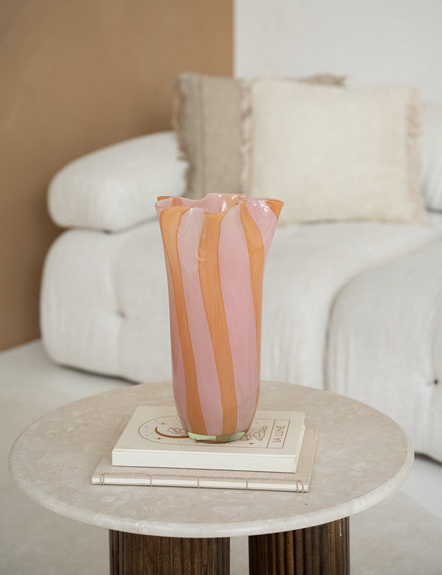 Vase Stripe Peach/Pink - Things I Like Things I Love