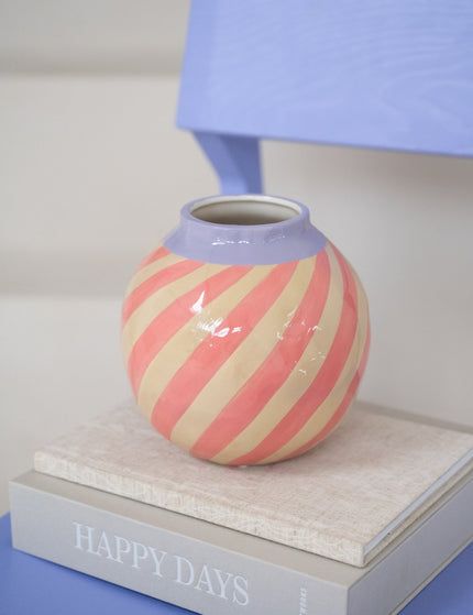 Vase Stripe Pink - Things I Like Things I Love