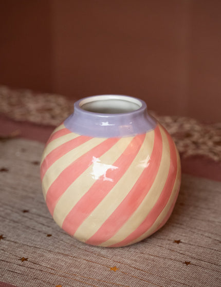 Vase Stripe Pink - Things I Like Things I Love