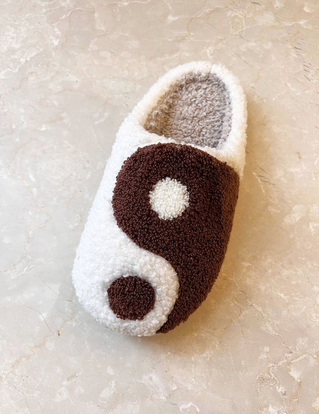 Yin Yang Slippers Brown - Things I Like Things I Love